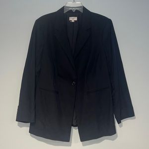 NWOT LOFT Navy Tencel Theo Women’s Blazer with One Button